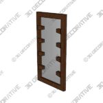 Stilt Dark Brown Wood Floor Mirror - 3D Decorative