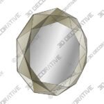 Sweet Harbor Mirror Silver - 3D Decorative