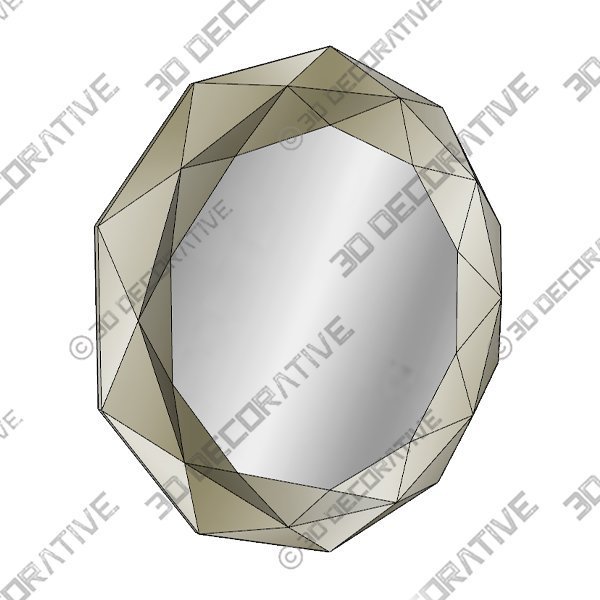 Sweet Harbor Mirror Silver - 3D Decorative