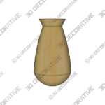 Vase-2-13-2.jpg Tall Sandblasted Oak Etruscan Vessel - 3D Decorative