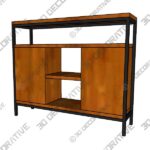 Teeken 39.4” Wide Sideboard - 3D Decorative