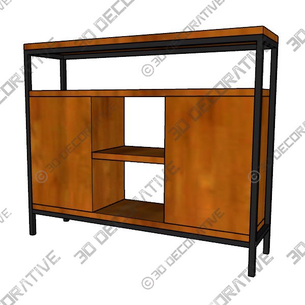 Teeken 39.4” Wide Sideboard - 3D Decorative