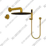 Shower-System-3-1-3.jpg Wasser™ Brass Shower System With Handheld Shower, 8" Shower Head - 3D Decorative
