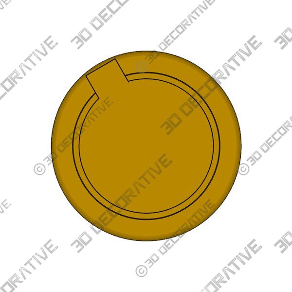 Xiedeai Zinc Alloy Round Shaped Hidden Cabinet Cupboard Pulls - 3D Decorative