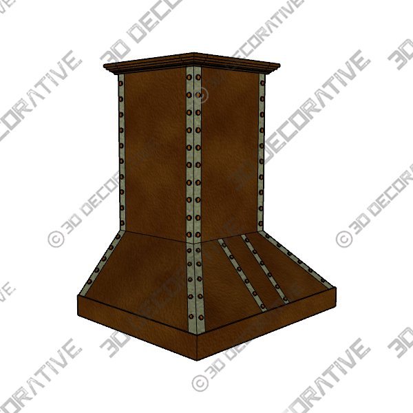 ZLINE 30 In. Designer Series Wall Mount Range Hood (655-HBBBB-30) - 3D Decorative