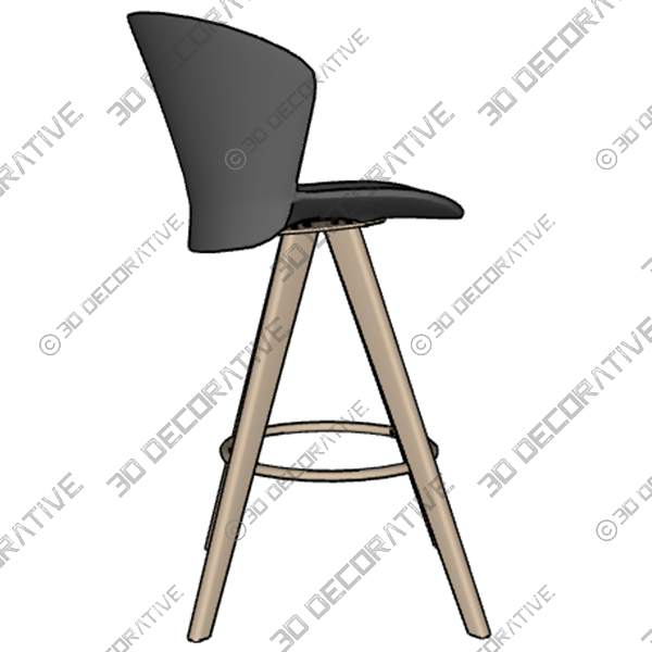 CangLong Mid Century Modern Side Chair - 3D Models