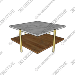 Carillo Coffee Table with Storage - 3D Decorative