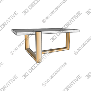 Caylob Frame Coffee Table - 3D Decorative