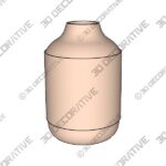 Ceramic Rustic Farmhouse Vase, Sand Glaze Finish Boho Vase - 3D Decorative