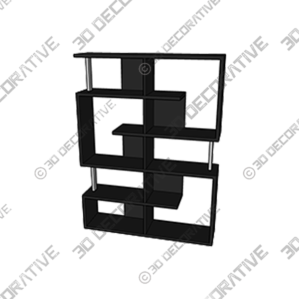 Chantilly Geometric Bookcase - 3D Decorative