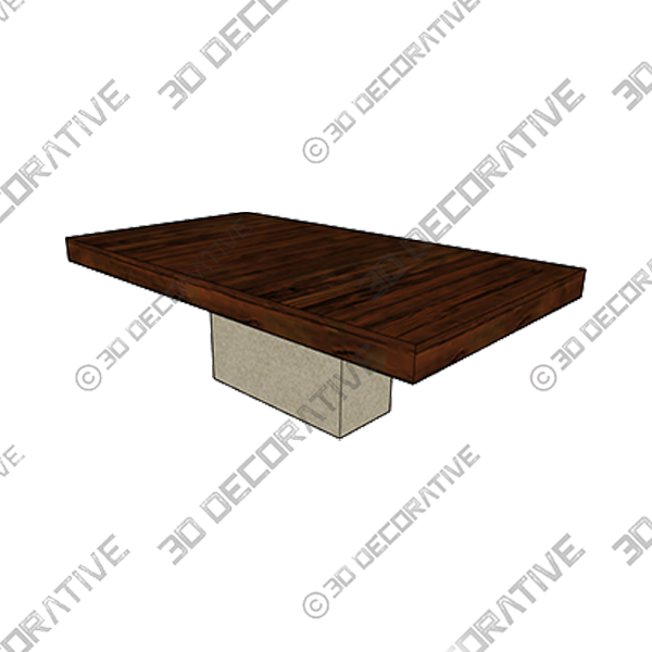 Cheyne Pedestal Coffee TableĀ - 3D Decorative