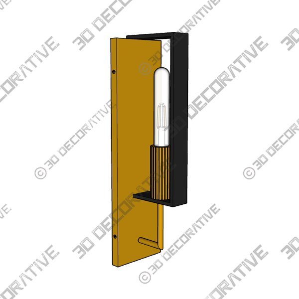 Wall-Sconce-3-5-1.jpg Chicago PM Old Satin Brass One-Light Wall Sconce - 3D Decorative