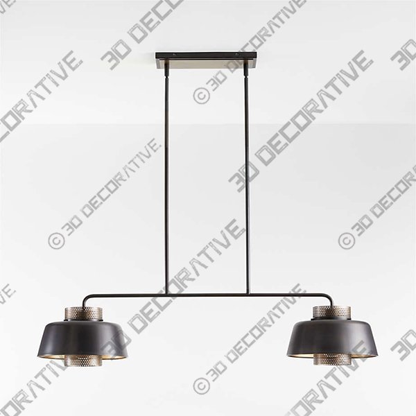 Colin Perforated Metal 2-Light Pendant - 3D Decorative