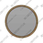 CONGUILIAO Round Mirror, 24 Inches Wood Mirror  - 3D Decorative