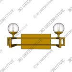 Crosby 16 Inch 2 Light Bath Vanity Light by Savoy House - 3D Decorative