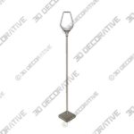 Derry 71″ Torchiere Floor Lamp - 3D Decorative