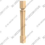 Post-Leg-4-6.jpg 41" Nouveau Bar Post Leg, Alder - 3D Decorative