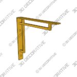 Nickel-2.jpg 9″ Harridge Solid Brass Shelf Bracket – Brushed Nickel - 3D Decorative