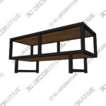 Aalanah Sled Coffee Table with Storage - 3D Decorative