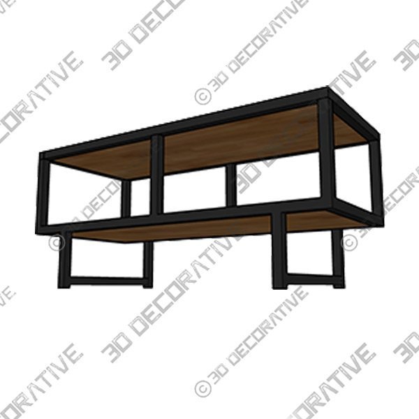 Aalanah Sled Coffee Table with Storage - 3D Decorative