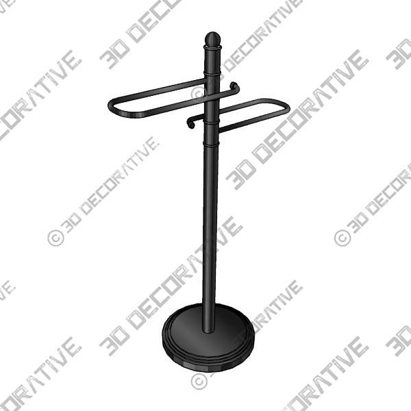 Allied Brass Contemporary Free Standing Floor Bath Towel Valet - 3D Decorative