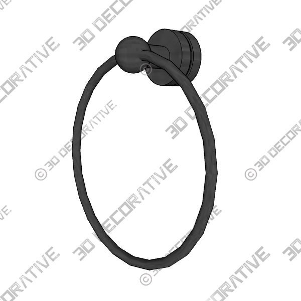 Allied Brass Mambo Towel Ring in Oil Rubbed Bronze - 3D Decorative