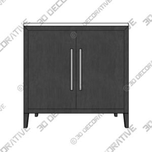 Alsup 36″ Single Bathroom Vanity Set - 3D Decorative