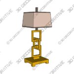 Lamp-3-4-1.jpg Antique Brass Square Link LampĀ - 3D Decorative