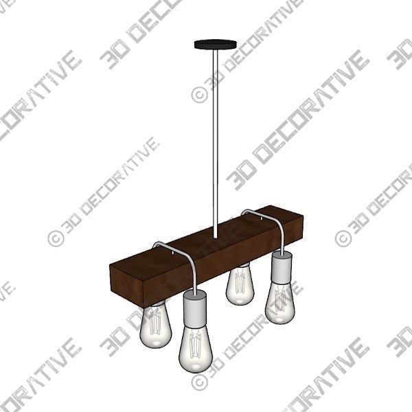 ArtCraft AC10454BN Lynwood - Four Light Island - 3D Decorative