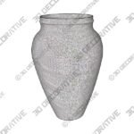 Artisan Handcrafted Ceramic Vase – Gray - 3D Decorative