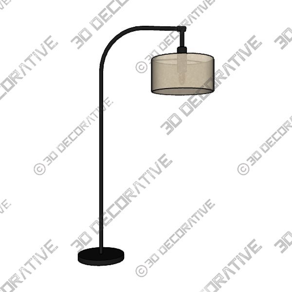 Aukerman 68″ Arc Floor Lamp - 3D Decorative