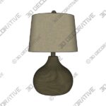 Lamp-1-2-7.jpg Bates Honeycomb LED Table Lamp, Antique Brown, 22" - 3D Decorative