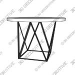 4_600x600-150-2.jpg Brittingham 44” Genuine Marble Iron Dining Table Beautiful and Durable - 3D Decorative