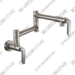 California Faucets Pot Filler - Dual Handle Wall Mount - Contemporary - 3D Decorative