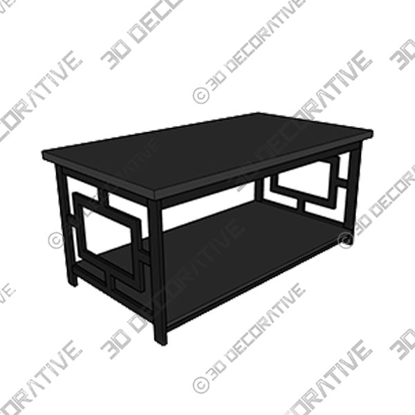 Carmeline 4 Legs Coffee Table with Storage - 3D Decorative