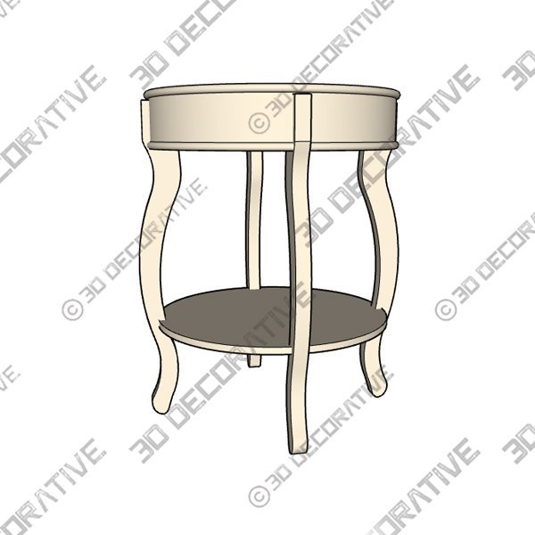 Cayuga 24” Tall End Table - 3D Decorative