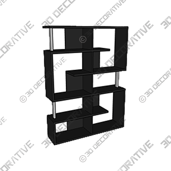 Chantilly Geometric Bookcase - 3D Decorative