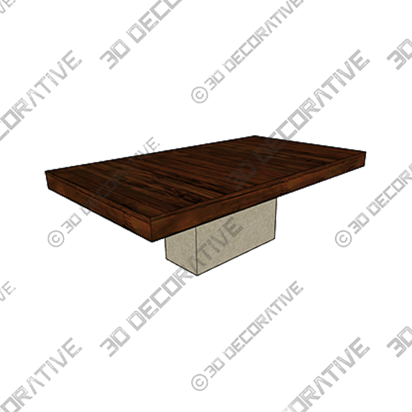 Cheyne Pedestal Coffee TableĀ - 3D Decorative