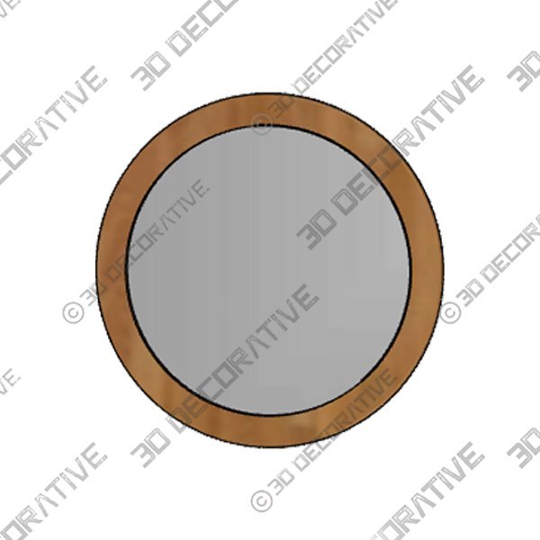 Mirror-2-13.jpg CULER Round Mirrors 30 Inch,Wood Vanity Wall Rustic Mirror with Walnut Frame - 3D Decorative