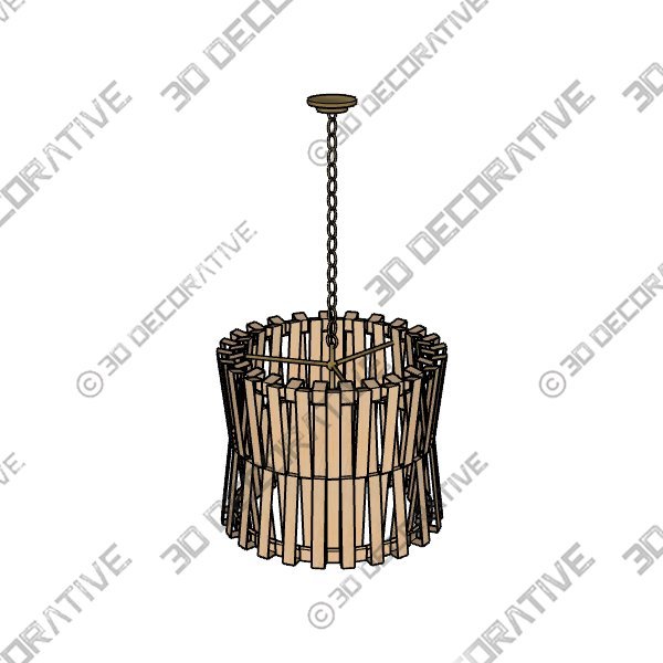 Currey & Co Chaconne Brass Chandelier - 3D Decorative