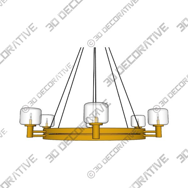 DEMARET ROUND CHANDELIER 36" - 3D Decorative
