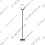 Derry 71″ Torchiere Floor Lamp - 3D Decorative