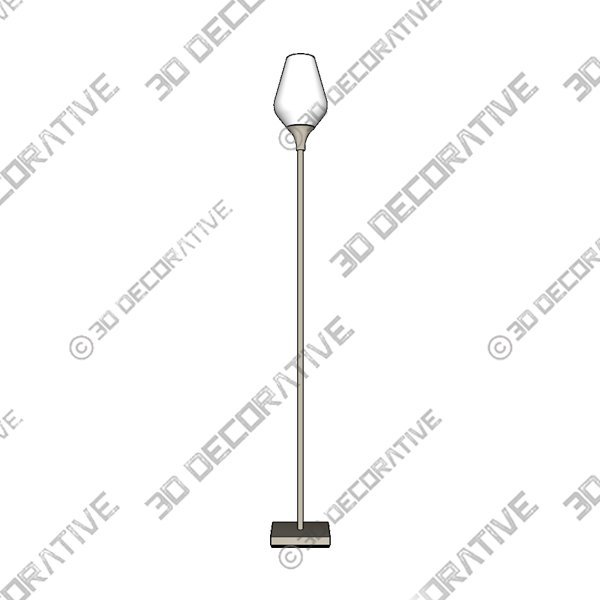 Derry 71″ Torchiere Floor Lamp - 3D Decorative