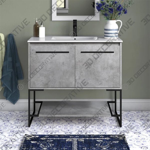 Derwent 36″ Single Bathroom Vanity Set - 3D Decorative