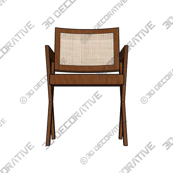 EICHHOLTZ AUGUSTIN DINING CHAIR - BROWN - 3D Decorative