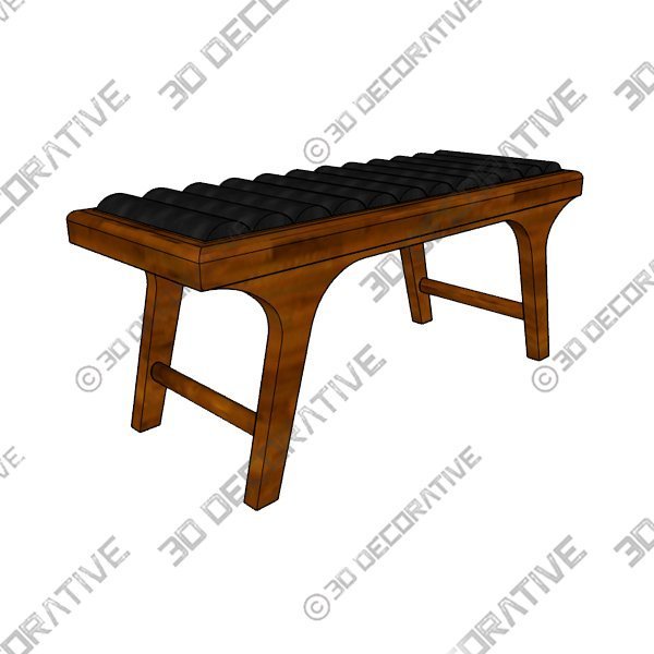 Estes Upholstered Bench - 3D Decorative
