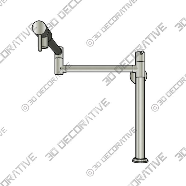 ETZ Pot Shaped Filler Folding Kitchen Faucet with Extended Handle - 3D Decorative