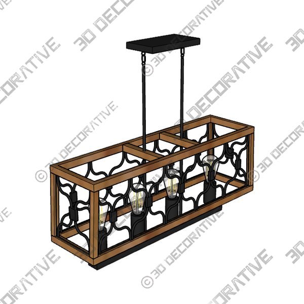 Eumyviv 5-Light Farmhouse Pendant Lighting Fixture - 3D Decorative