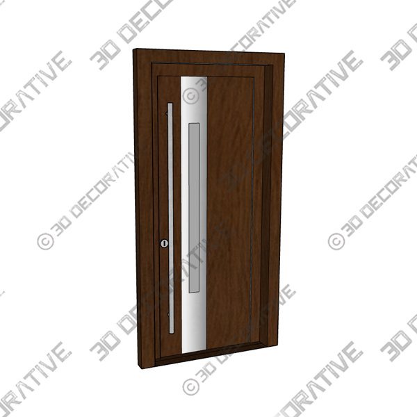 EXTERIOR DOOR ZEPHYR VETRO BROWNÂ - 3D Decorative