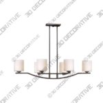 Chandelier-4-8-1.jpg Forte 2739-06-32 Page, 6 Light Oval Chandelier, Bronze/Dark Brown - 3D Decorative